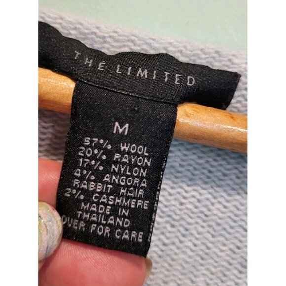 Vtg Limited Lt Purple Wool Angora Cashmere Blend V Neck Sweater Sz M - Picture 5 of 6